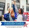 100 Pcs USA Rubber Wristbands Bulk American Flag Silicone Stretchable Bracelet Patriotic Veterans Rubber Bracelets Red White Blue